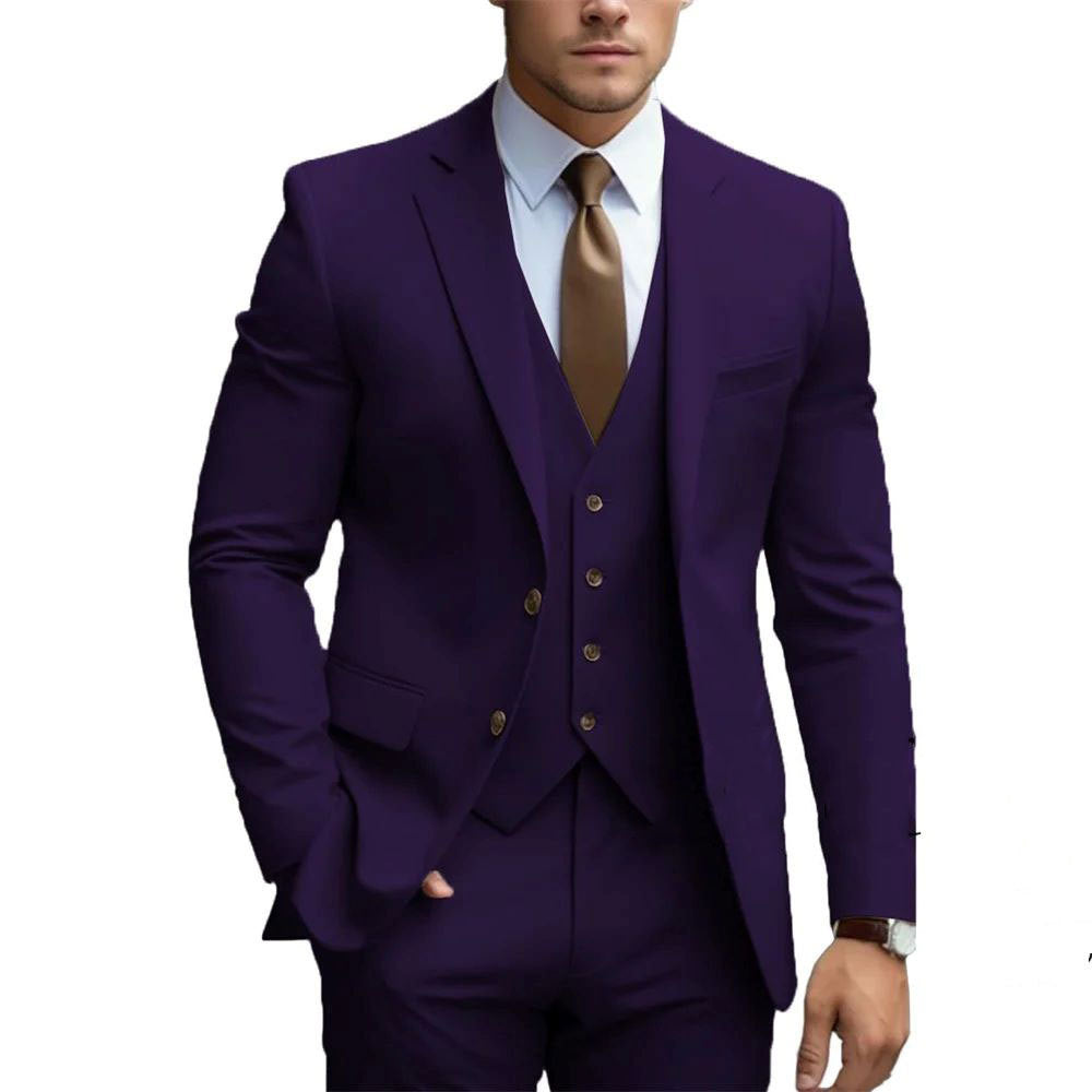 Three-piece Suit For Bridegroom Men's Wedding