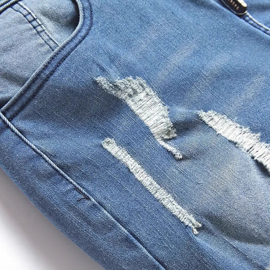 Men's Ripped Fashion Street Trend Style Jeans