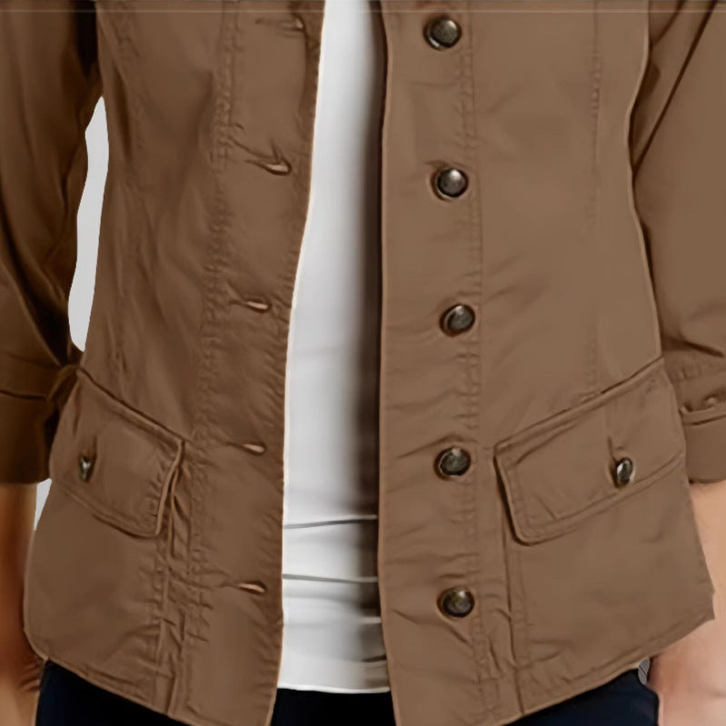 Sleeve Single-breasted Casual Jacket