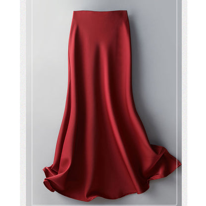 Elastic Waist Slimming Large Hem Skirt