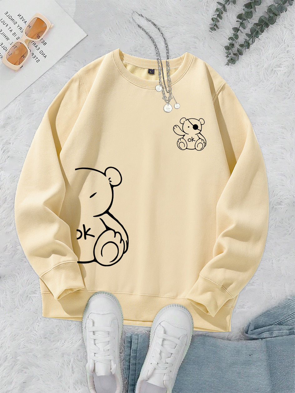 Nice Kawaii OK Teddy Bear Sweatshirts