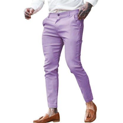 Men's Twill Cotton Stretch Fashion Slim Pencil Pants