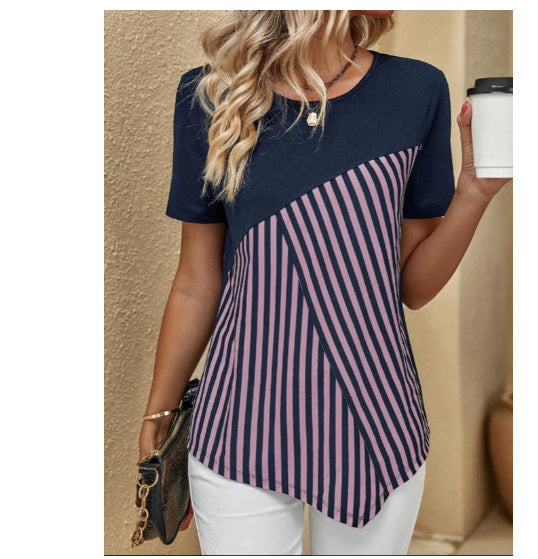Women's Color Striped T-shirt