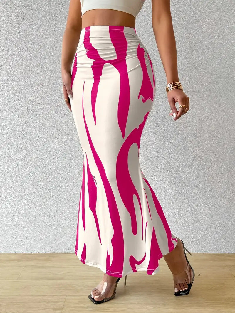 Zebra Pattern Slimming Skirt