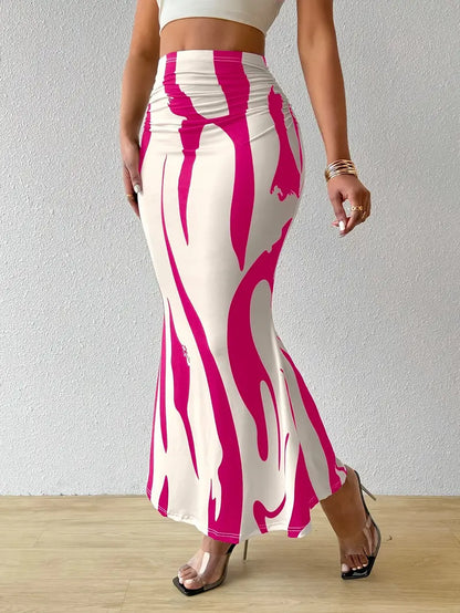 Zebra Pattern Slimming Skirt