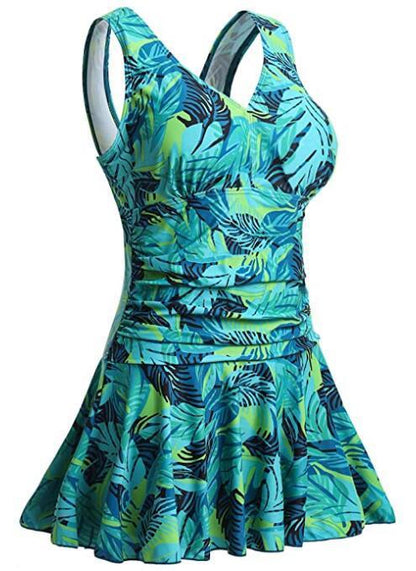 Women's Plus Size Cherry One-piece Swimsuit Dress