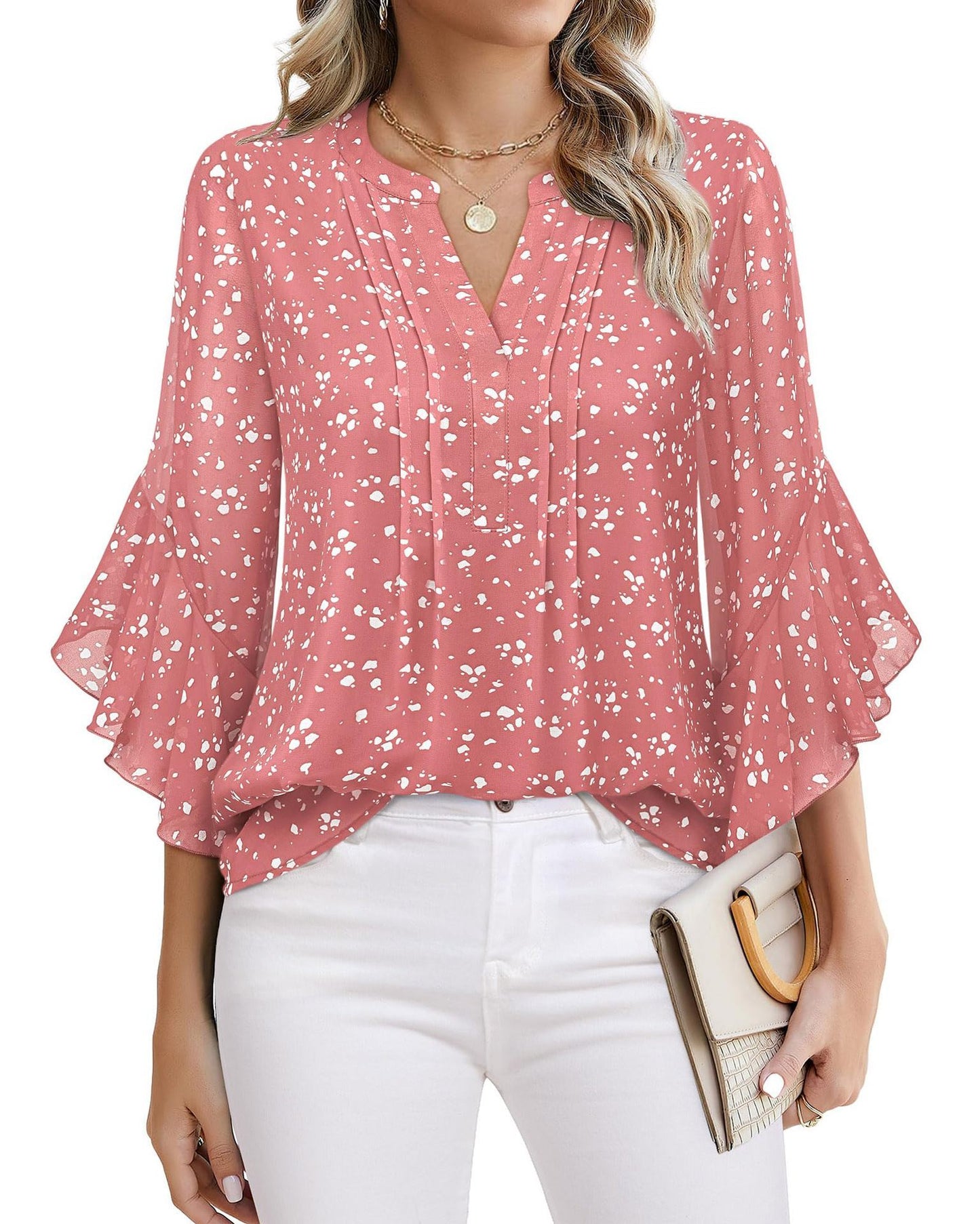 Women's Three-quarters Sleeve Tops Dressy