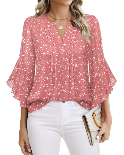 Women's Three-quarters Sleeve Tops Dressy