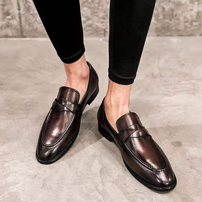 Men Slip-on British Leather Shoes
