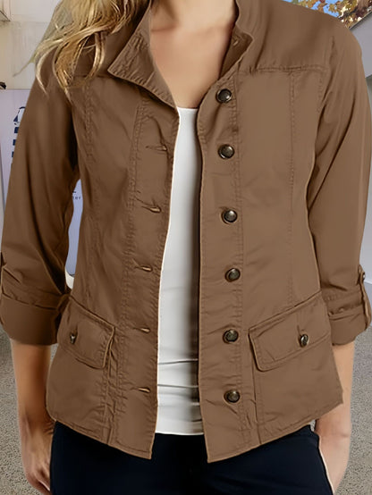 Sleeve Single-breasted Casual Jacket