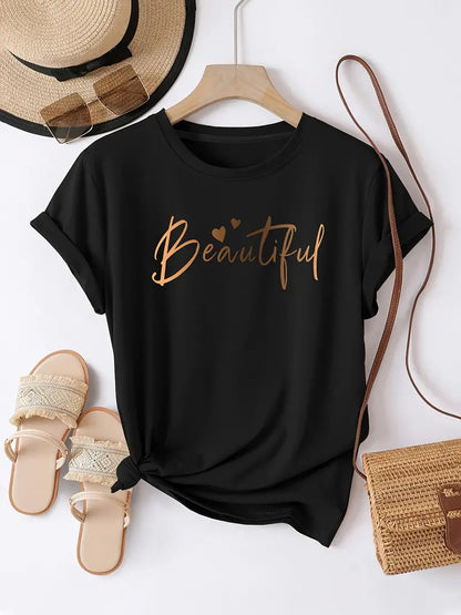 Valentine's Day Love Round Neck Women's T-shirt