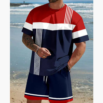 Men's Short-sleeved T-shirt Shorts Suit