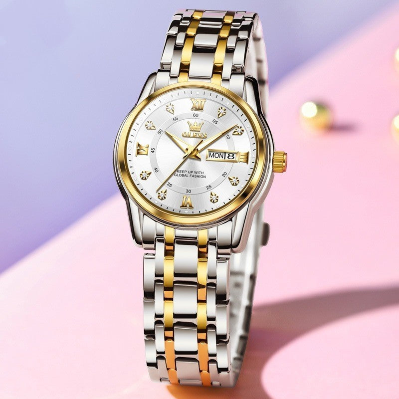 Roman Scale Fashion Quartz Watch Waterproof
