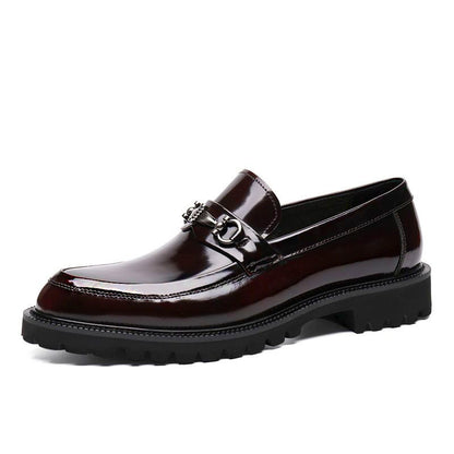 Japanese Leather Shoes Horse Street Buckle Gommino