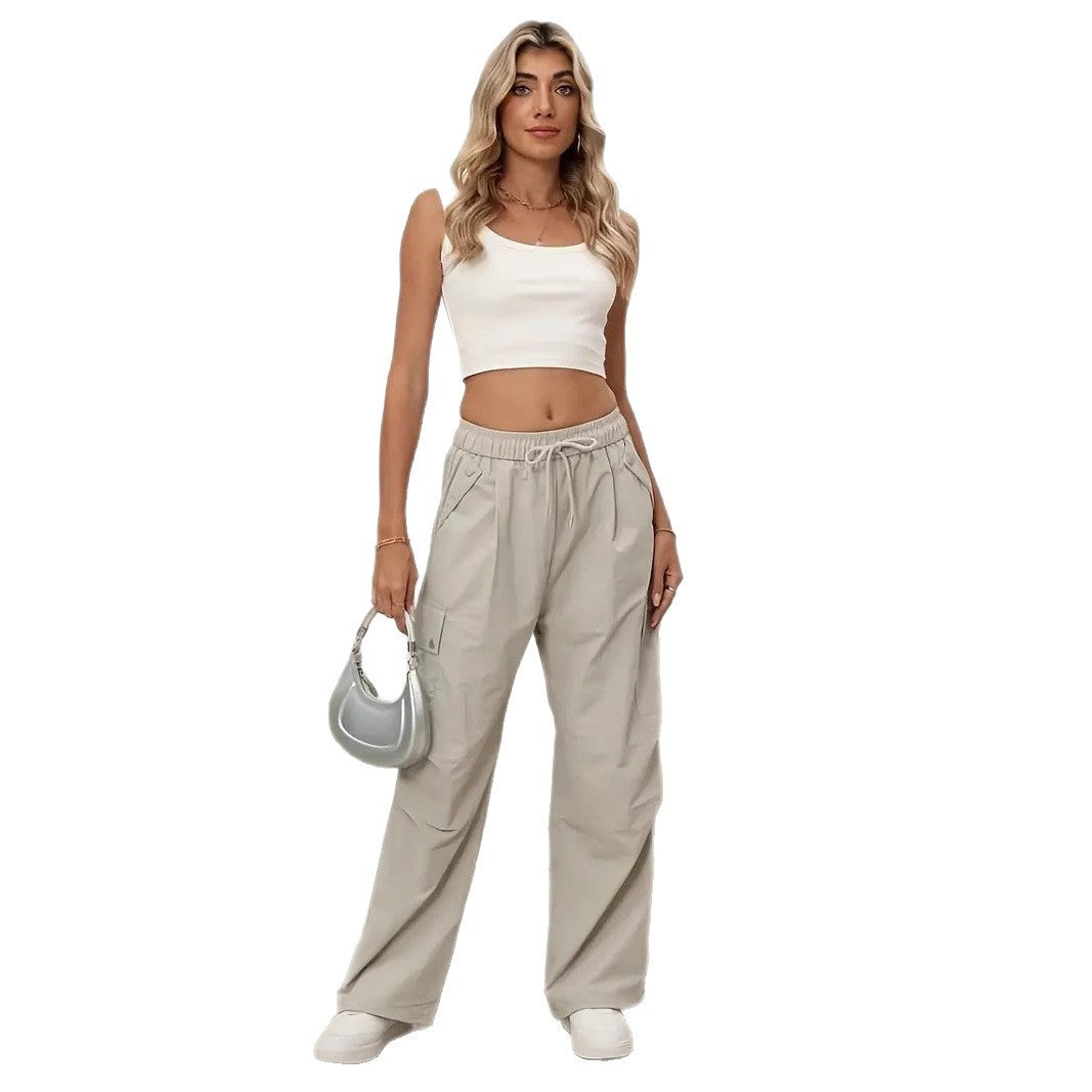 American Trousers High Waist Wide-leg Overalls