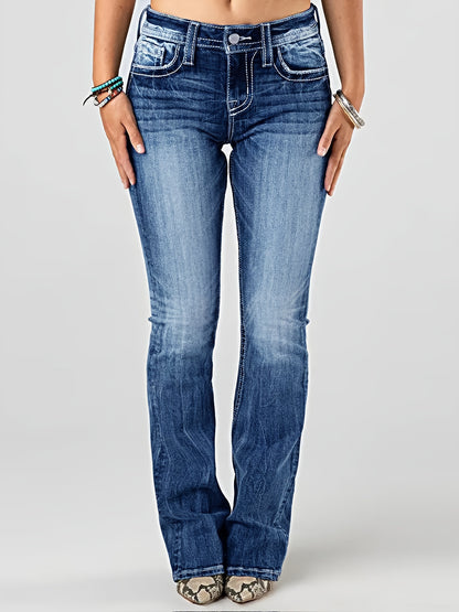 Ladies Heavy Stretch Denim Trousers