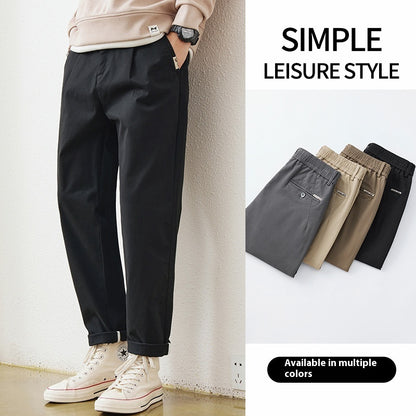All-matching Khaki Tooling Straight-leg Pants