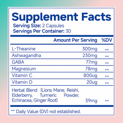 Women Supplement L-Theanine Stress Relief Pill