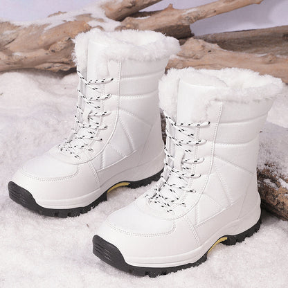 Ladie's Non-slip Waterproof Cold-proof Snow Boots Cotton-padded