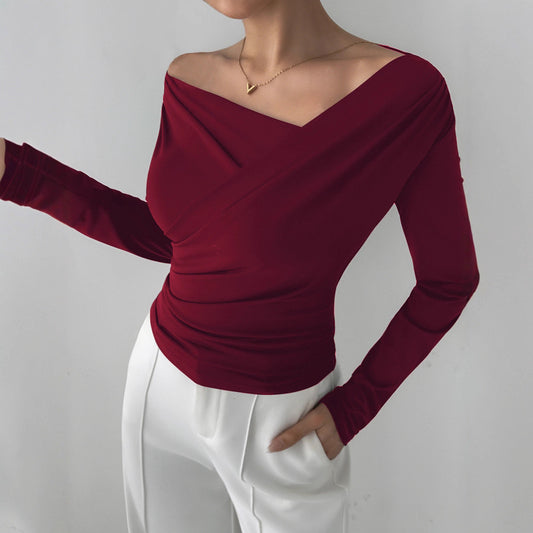 Fashion Shoulder Collar Shoulder-baring Top
