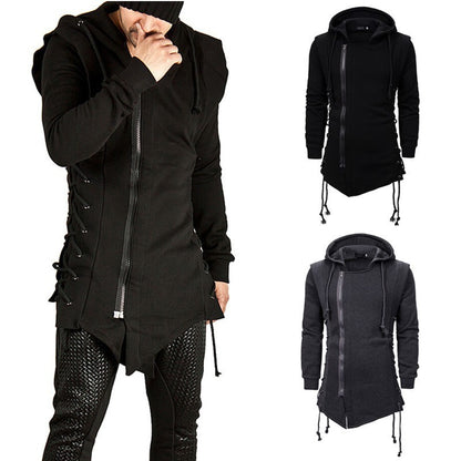 Perfect Men's Goth Hooded Sweater Jacket
