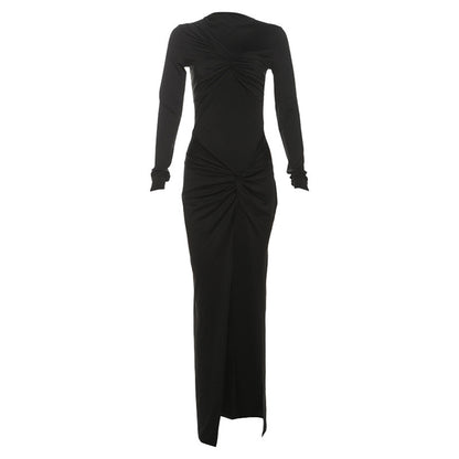 Slit High Waist Slim Fit Dress