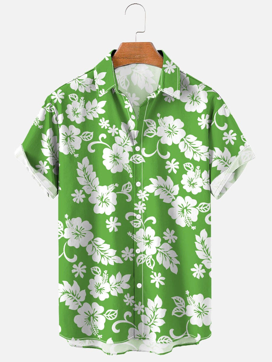Summer Flower Pattern Seaside Shirt