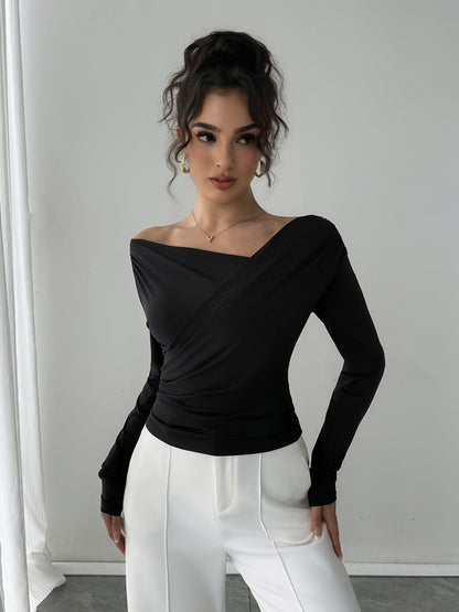 Fashion Shoulder Collar Shoulder-baring Top