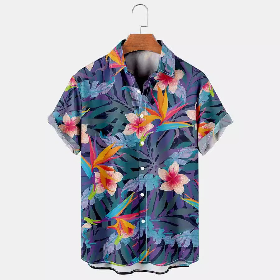 Summer Flower Pattern Seaside Shirt