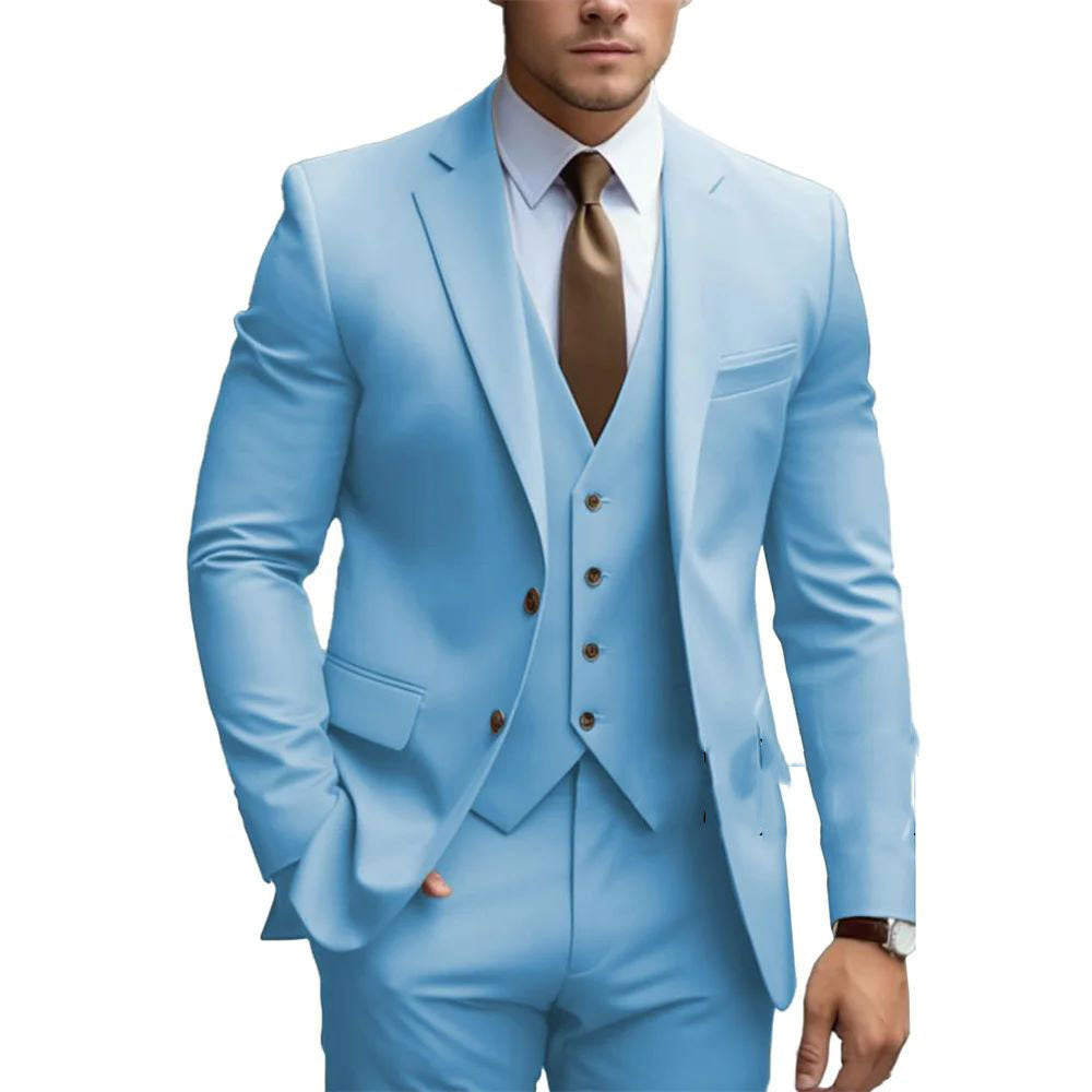Three-piece Suit For Bridegroom Men's Wedding