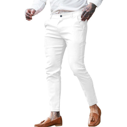 Men's Twill Cotton Stretch Fashion Slim Pencil Pants