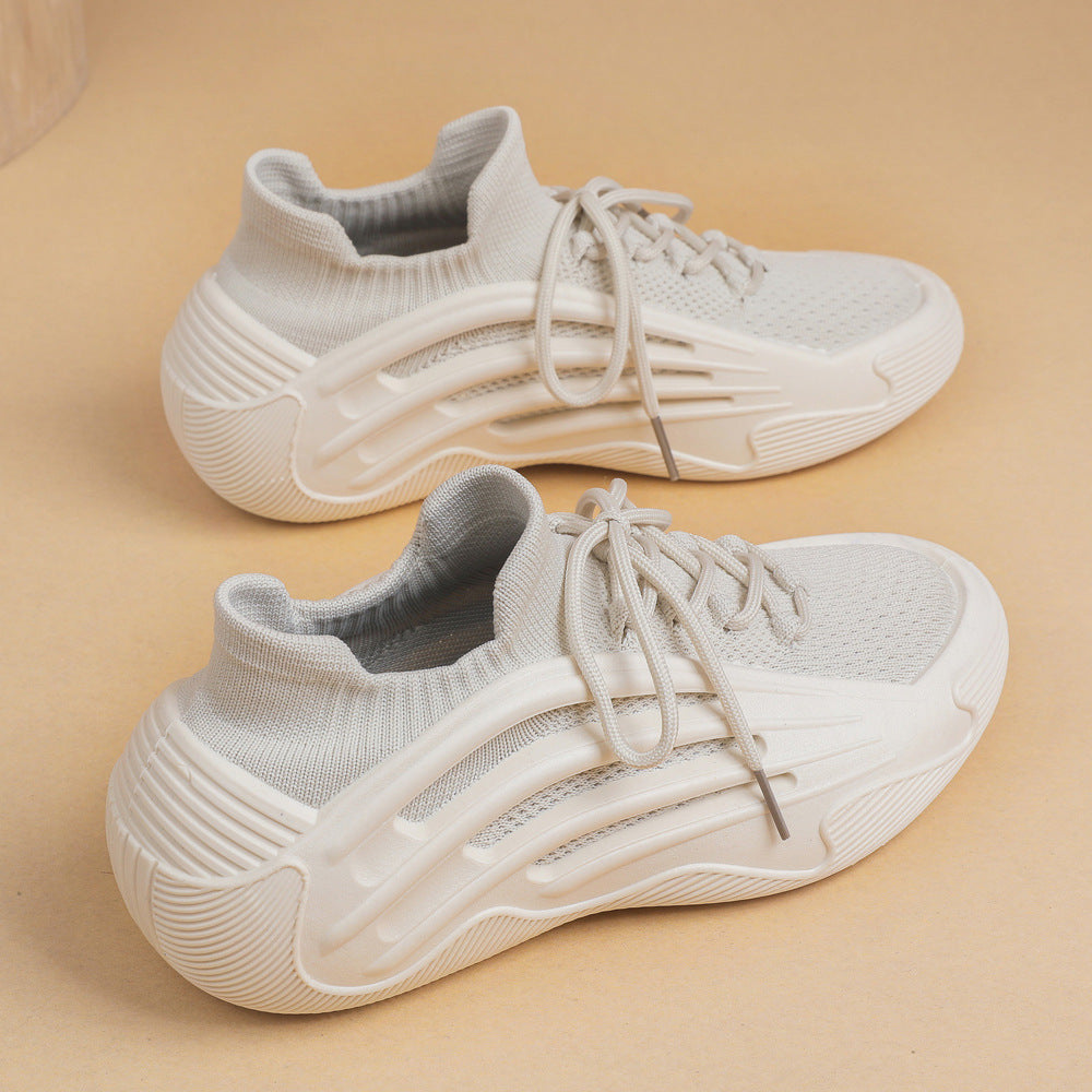 Ladie's Flat Soft Bottom Stretch Sock Shoes