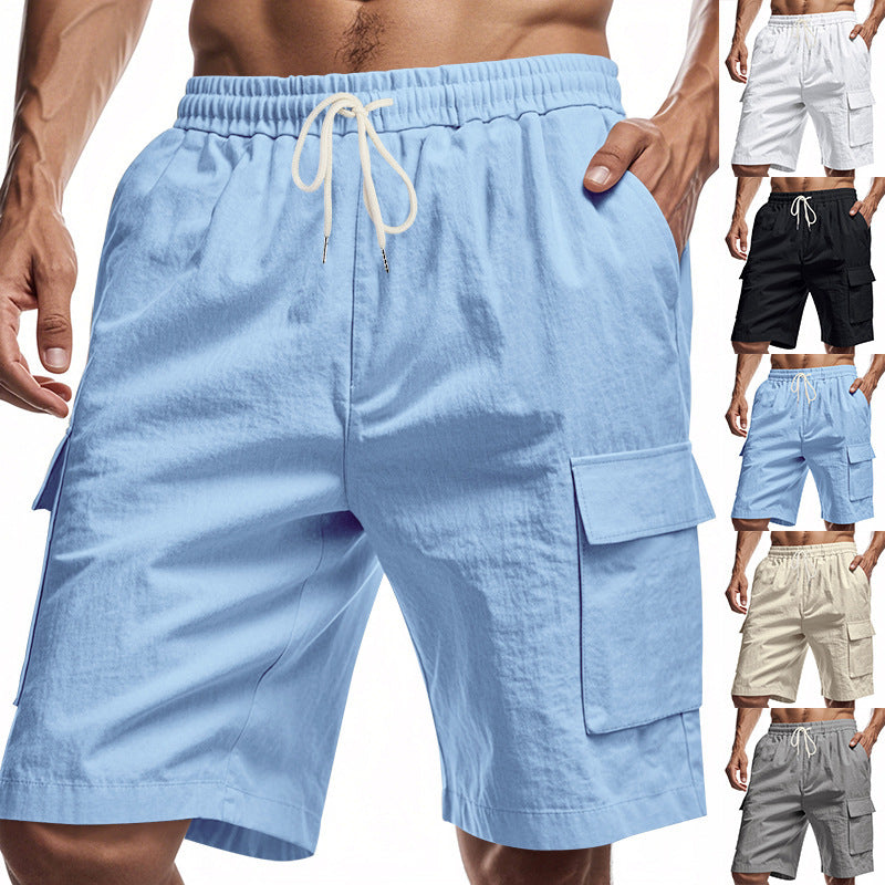 Loose And Leisure Linen Drawstring Shorts