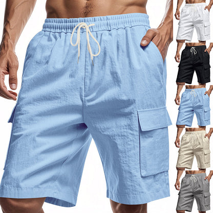 Loose And Leisure Linen Drawstring Shorts