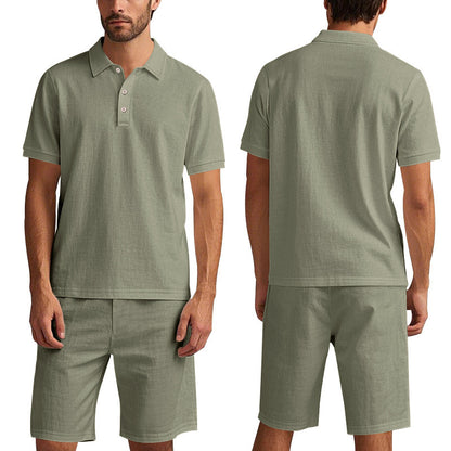 Men's Loose Linen Breathable Shorts Suit